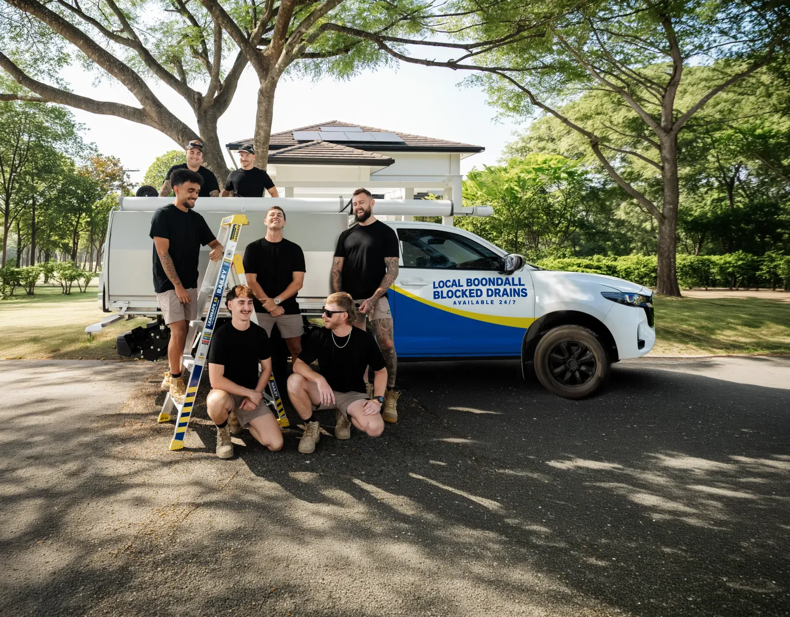 Local Boondall Blocked Drains ute and team